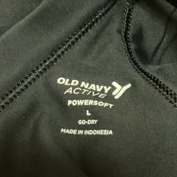 Old Navy Active Black Powersoft Workout Athletic One Piece Romper Shorts Size L - Picture 4 of 4